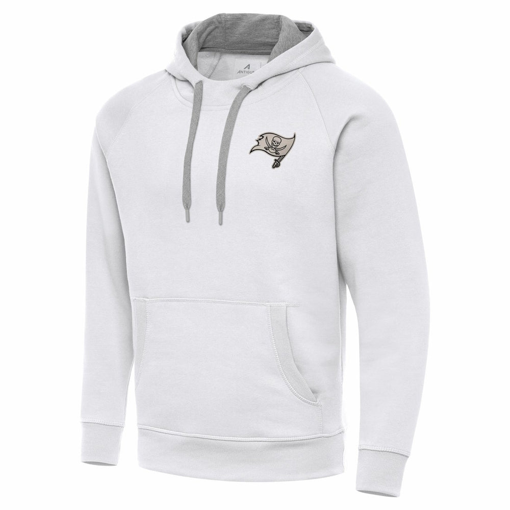 Tampa Bay Buccaneers Antigua Brushed Carbon Victory Pullover Hoodie White