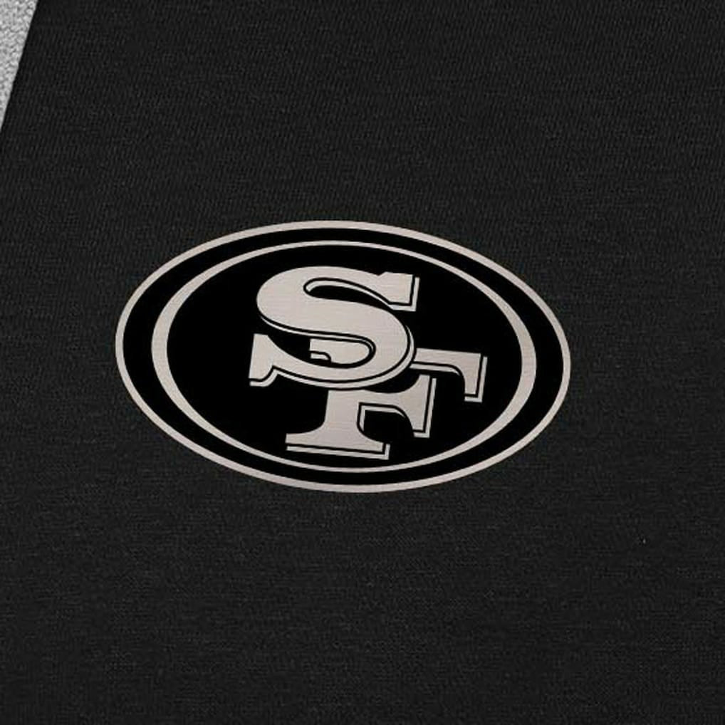 San Francisco 49ers Antigua Brushed Carbon Victory Pullover Hoodie Black