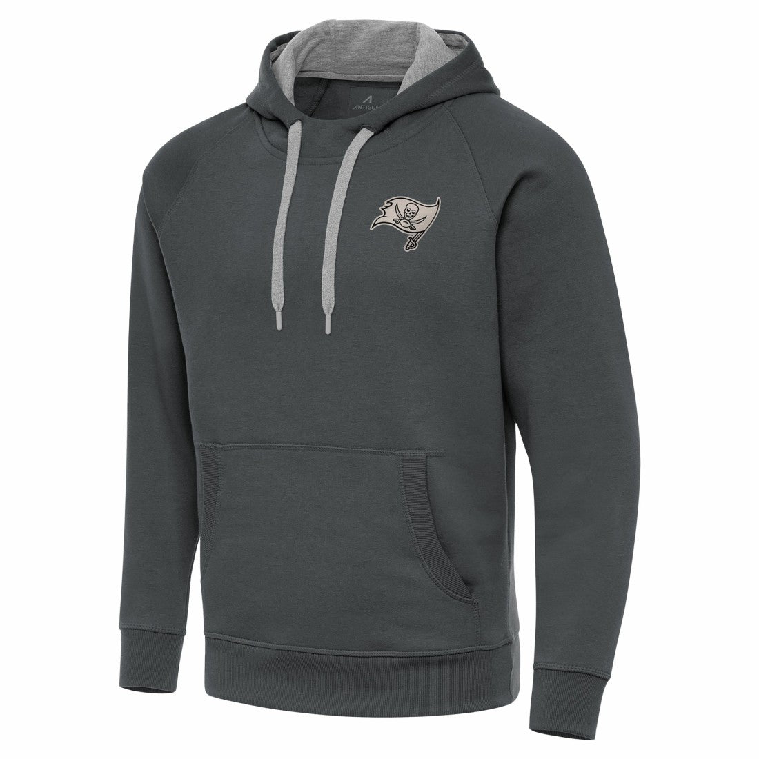 Tampa Bay Buccaneers Antigua Brushed Carbon Victory Pullover Hoodie Charcoal