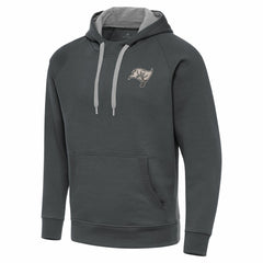 Tampa Bay Buccaneers Antigua Brushed Carbon Victory Pullover Hoodie Charcoal
