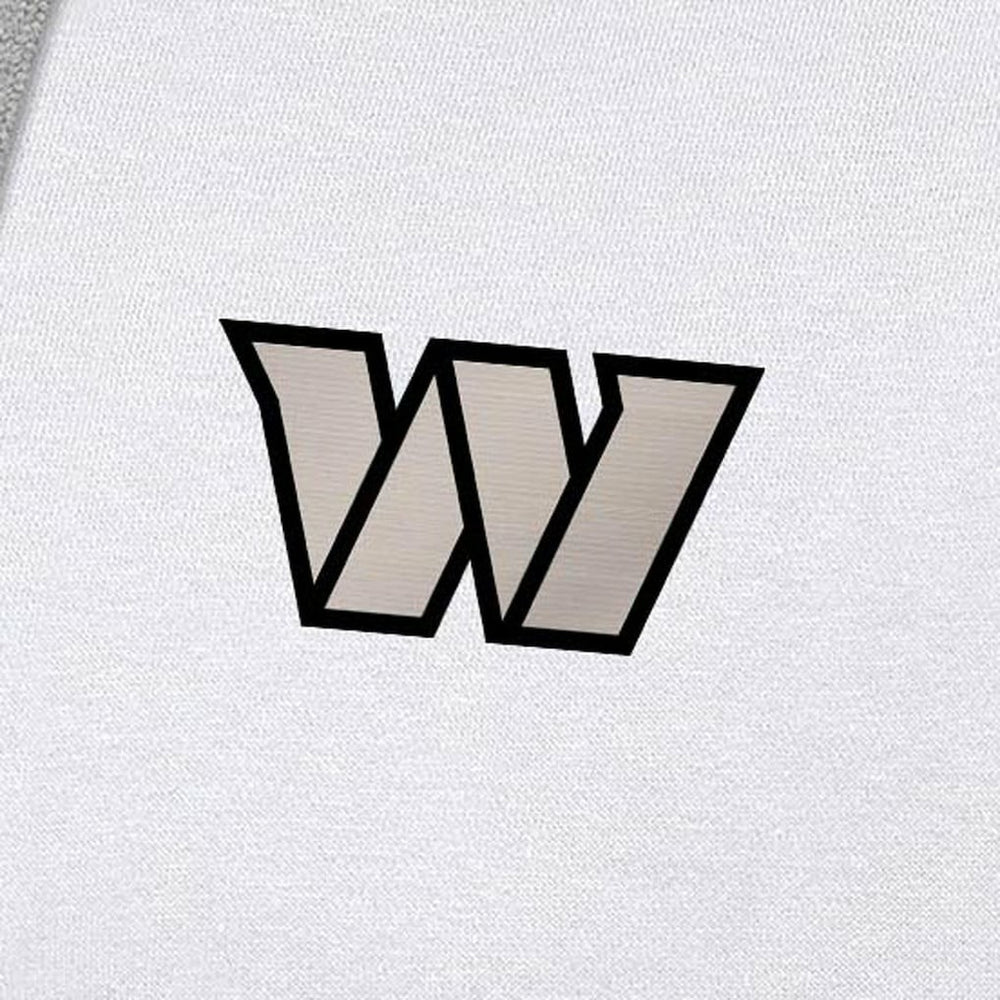 Washington Commanders Antigua Brushed Carbon Victory Pullover Hoodie White
