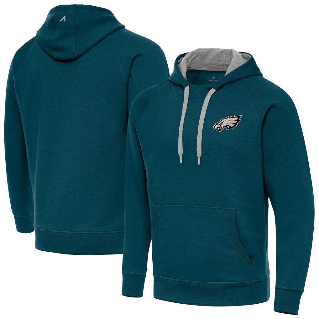 Philadelphia Eagles Antigua Victory Pullover Hoodie Midnight Green