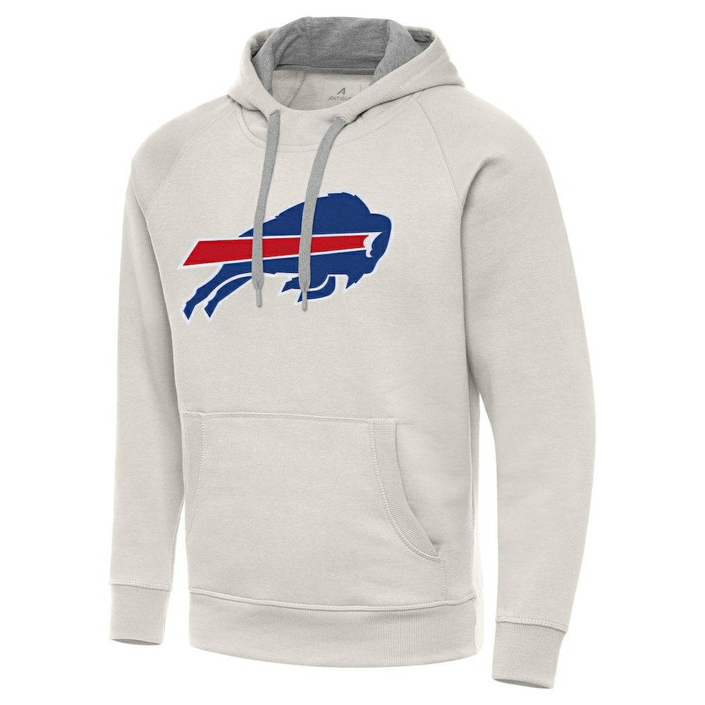 Buffalo Bills Antigua Victory Raglan Pullover Hoodie Cream