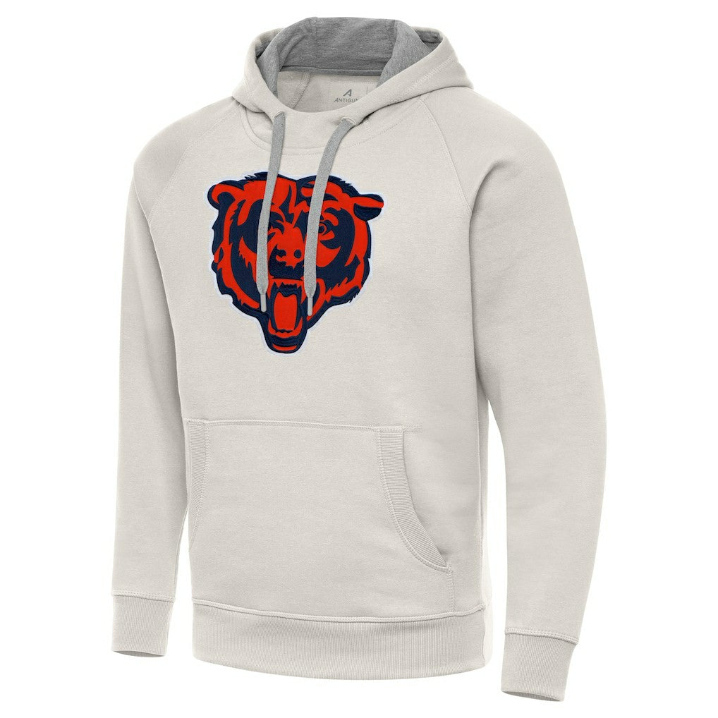 Chicago Bears Antigua Victory Raglan Pullover Hoodie Cream