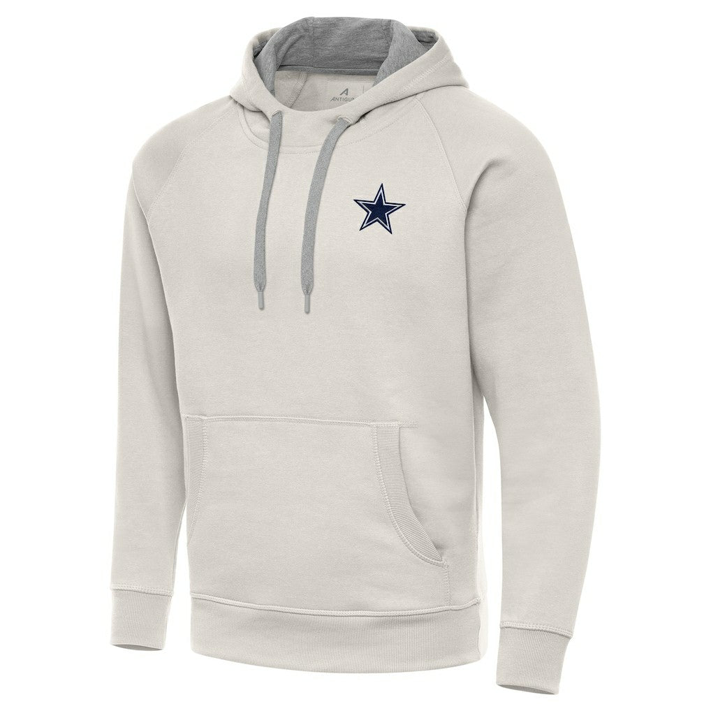 Dallas Cowboys Antigua Victory Raglan Pullover Hoodie Cream