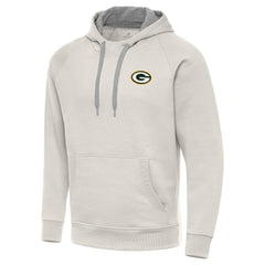 Green Bay Packers Antigua Victory Raglan Pullover Hoodie Cream