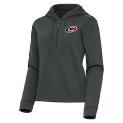 NHL Carolina Hurricanes Antigua Women's Contemporary Quarter-Zip Hoodie - Pewter