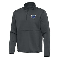 Charlotte Hornets Antigua Twist Quarter-Zip Pullover Top - Pewter