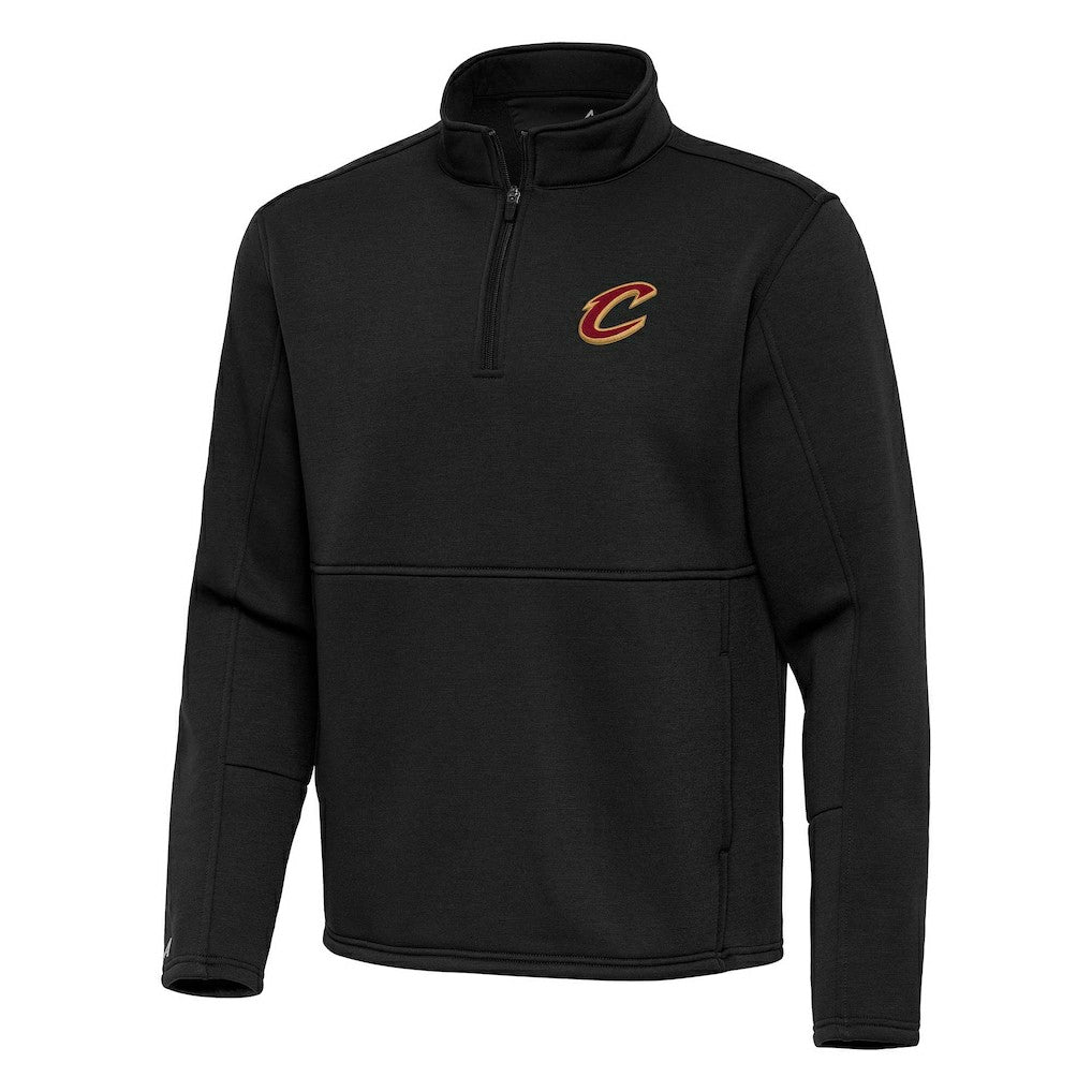 Cleveland Cavaliers Antigua Twist Quarter-Zip Pullover Top - Black