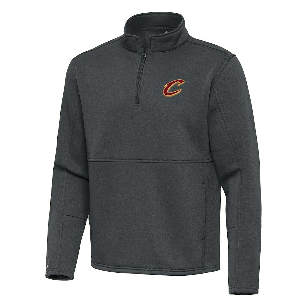 Cleveland Cavaliers Antigua Twist Quarter-Zip Pullover Top - Pewter