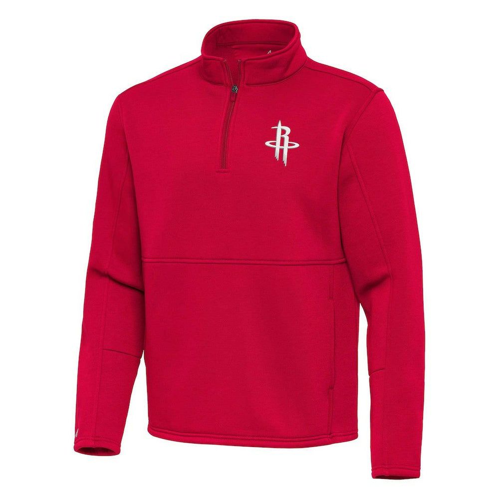 Houston Rockets Antigua Twist Quarter-Zip Pullover Top - Red