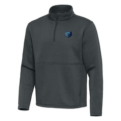 Memphis Grizzlies Antigua Twist Quarter-Zip Pullover Top - Pewter