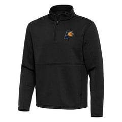 Indiana Pacers Antigua Twist Quarter-Zip Pullover Top - Black