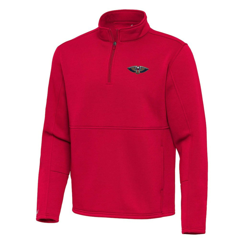 New Orleans Pelicans Antigua Twist Quarter-Zip Pullover Top - Red