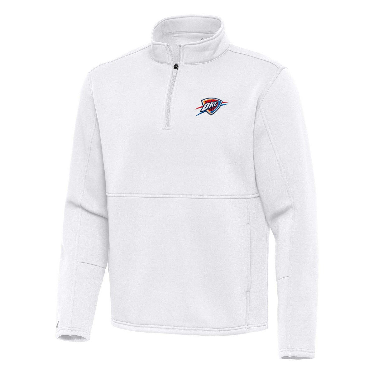 Oklahoma City Thunder Antigua Twist Quarter-Zip Pullover Top - White