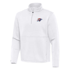 Oklahoma City Thunder Antigua Twist Quarter-Zip Pullover Top - White