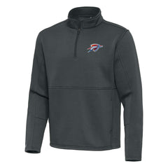 Oklahoma City Thunder Antigua Twist Quarter-Zip Pullover Top - Pewter