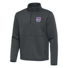 Sacramento Kings Antigua Twist Quarter-Zip Pullover Top - Pewter