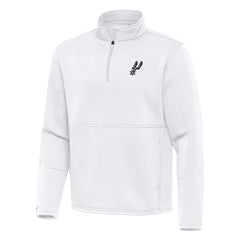 San Antonio Spurs Antigua Twist Quarter-Zip Pullover Top - White