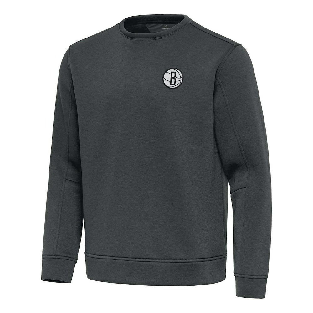 Brooklyn Nets Antigua Relevant Pullover Sweatshirt Pewter