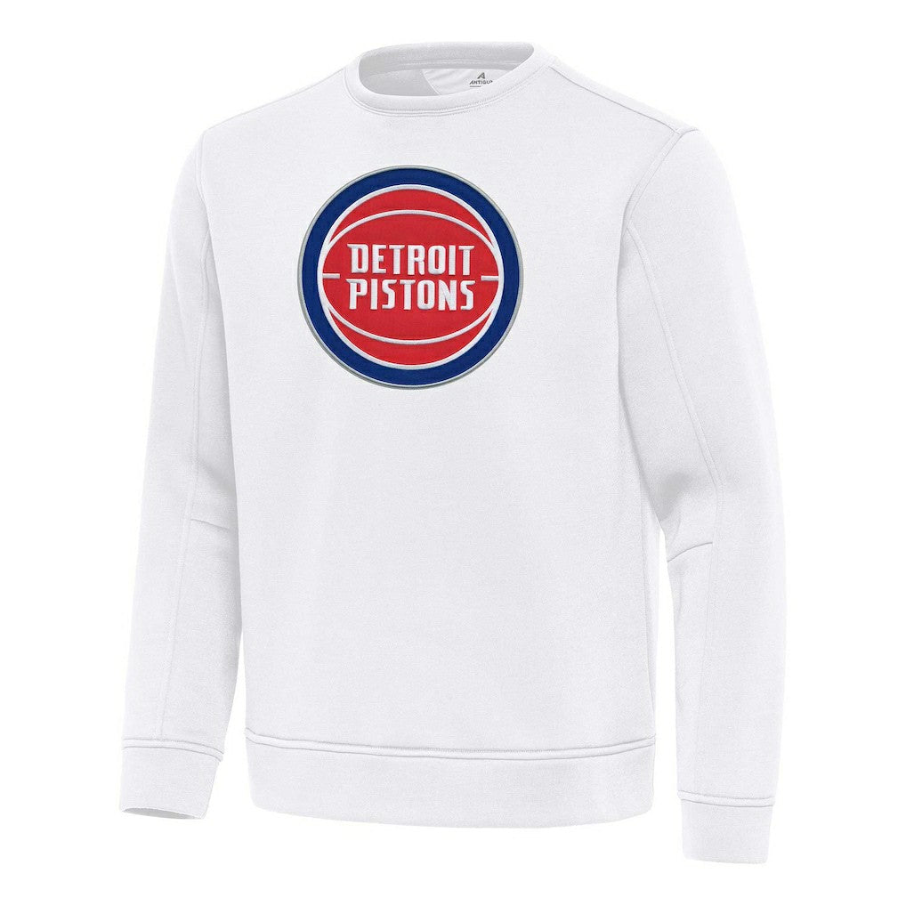 Detroit Pistons Antigua Relevant Pullover Sweatshirt White