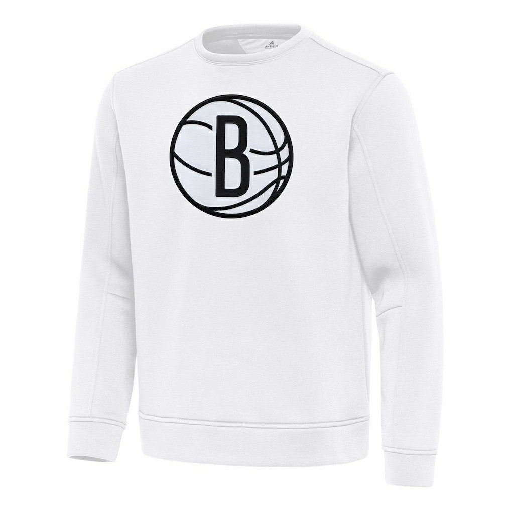 Brooklyn Nets Antigua Relevant Pullover Sweatshirt White