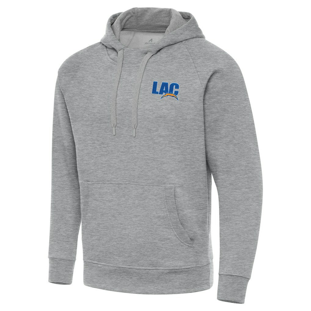 Men's Los Angeles Chargers Antigua Victory Pullover Hoodie Heather Gray