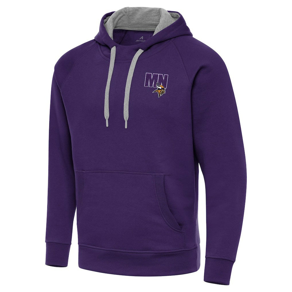 Men's Minnesota Vikings Antigua Victory Pullover Hoodie Purple