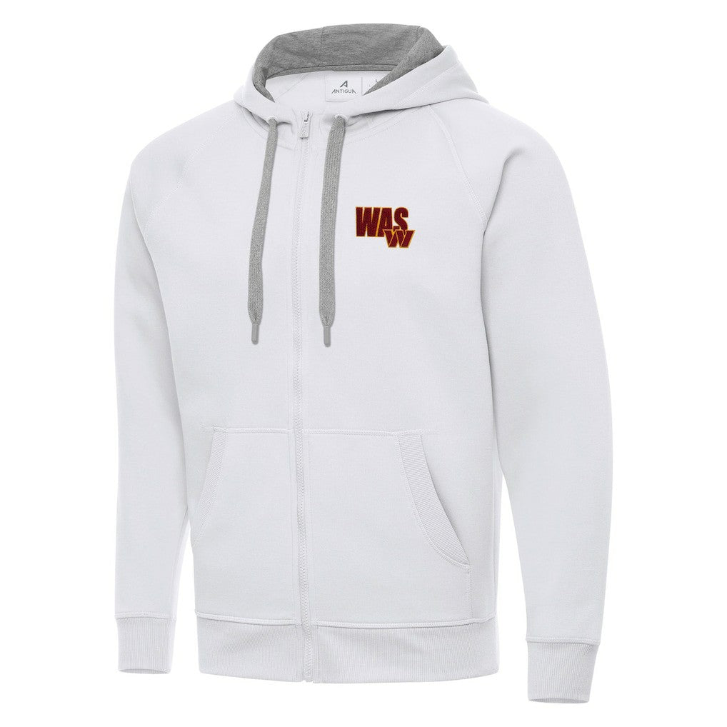 Men's Washington Commanders Antigua Victory Full-Zip Hoodie White