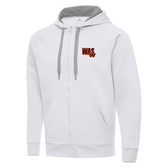 Men's Washington Commanders Antigua Victory Full-Zip Hoodie White