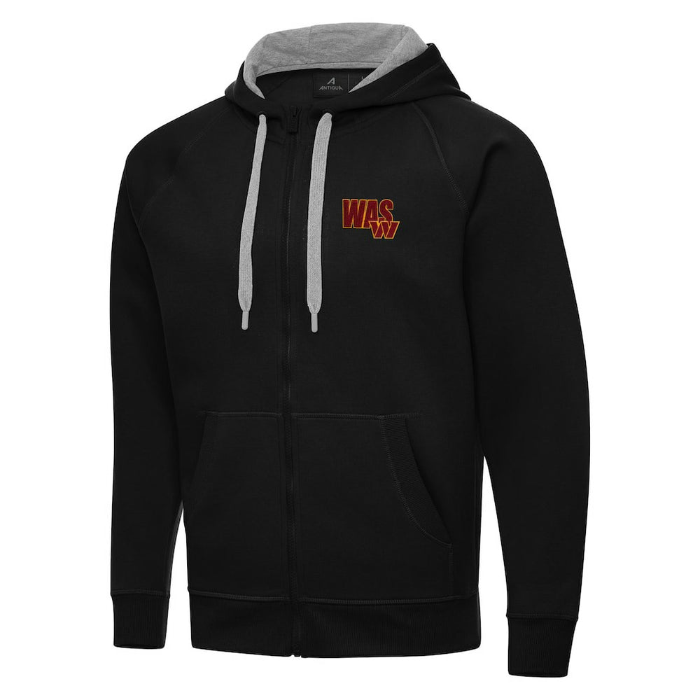 Men's Washington Commanders Antigua Victory Full-Zip Hoodie Black