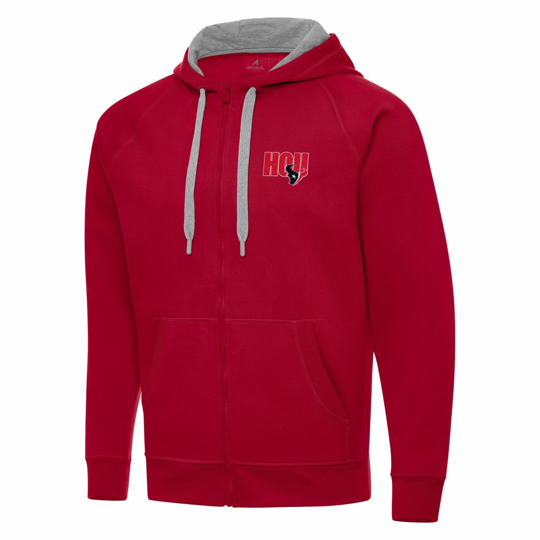 Men's Houston Texans Antigua Victory Full-Zip Hoodie Red