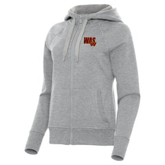 Washington Commanders Antigua Women's Victory Full-Zip Hoodie Heather Gray