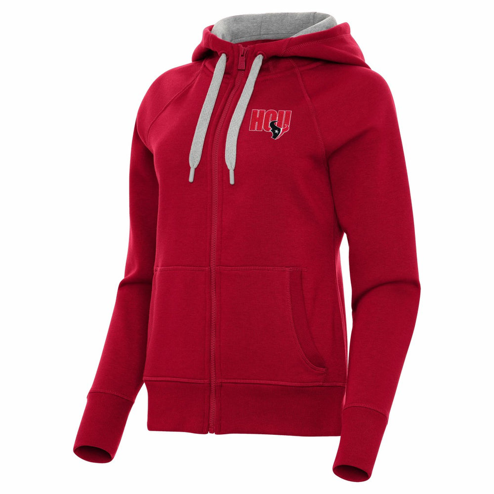 Houston Texans Antigua Women's Victory Full-Zip Hoodie Red