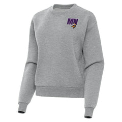 Minnesota Vikings Antigua Women's Victory Pullover Sweatshirt Heather Gray