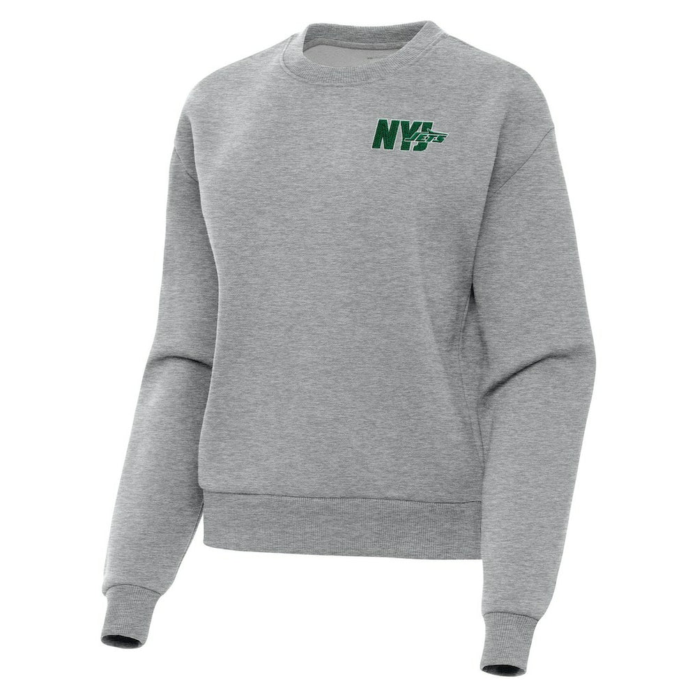 New York Jets Antigua Women's Victory Pullover Sweatshirt Heather Gray
