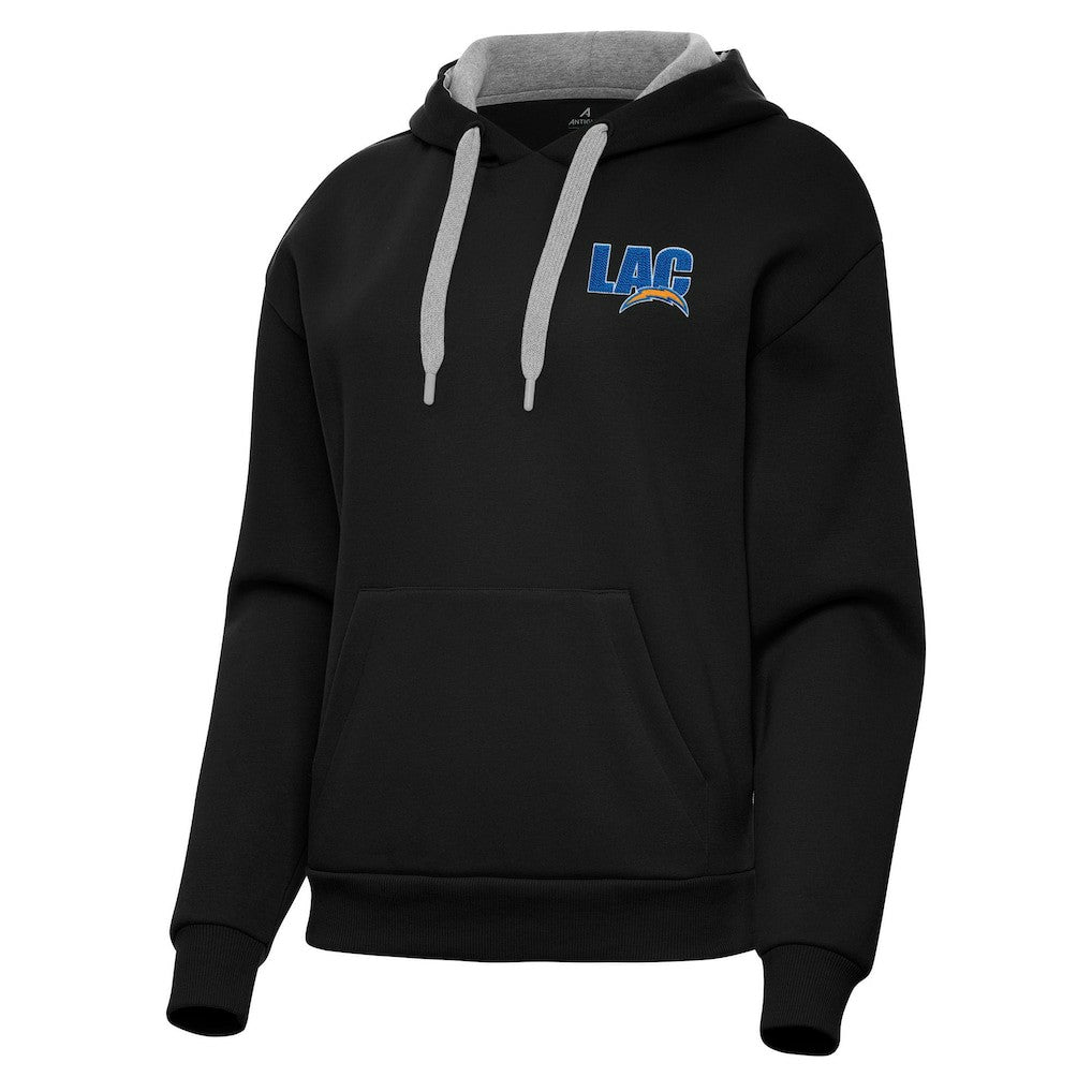 Los Angeles Chargers Antigua Women's Victory Pullover Hoodie Black