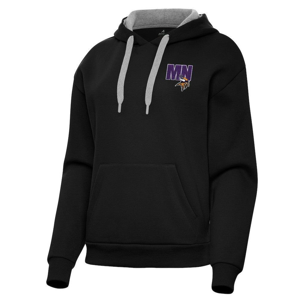 Minnesota Vikings Antigua Women's Victory Pullover Hoodie Black