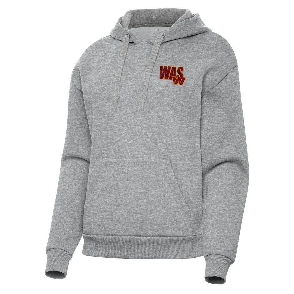 Washington Commanders Antigua Women's Victory Pullover Hoodie Heather Gray