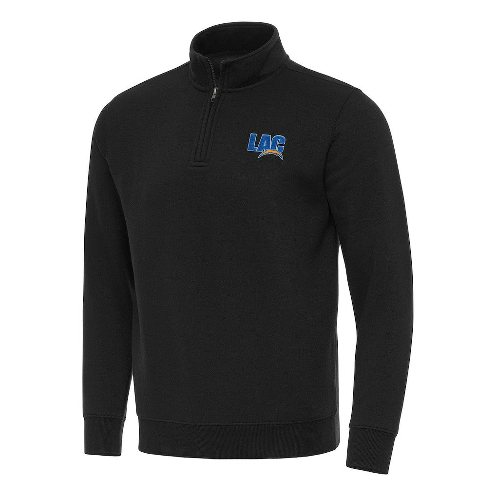 Los Angeles Chargers Antigua Men's Victory Quarter-Zip Sweatshirt Black