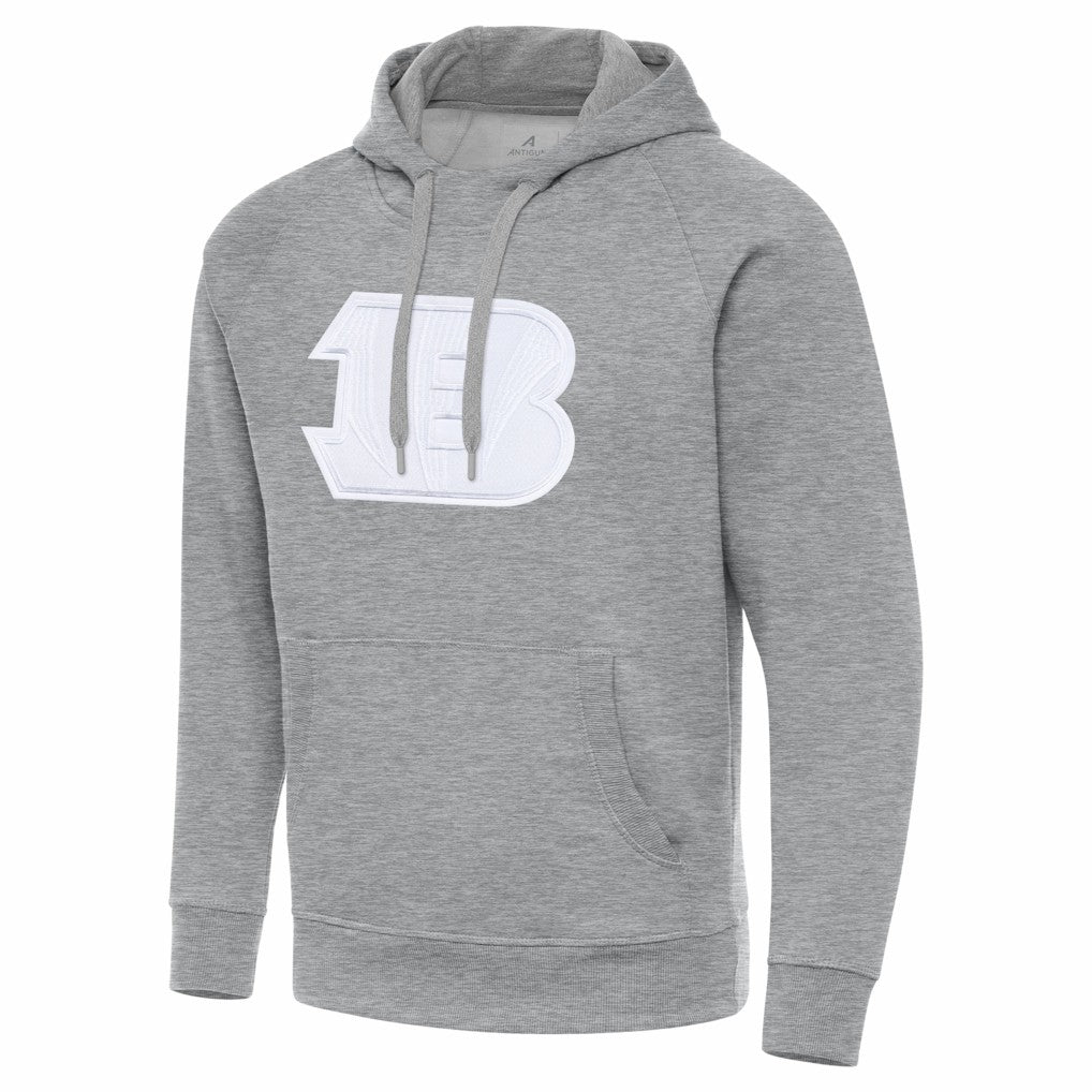 Cincinnati Bengals Antigua Victory Pullover Hoodie Heather Gray