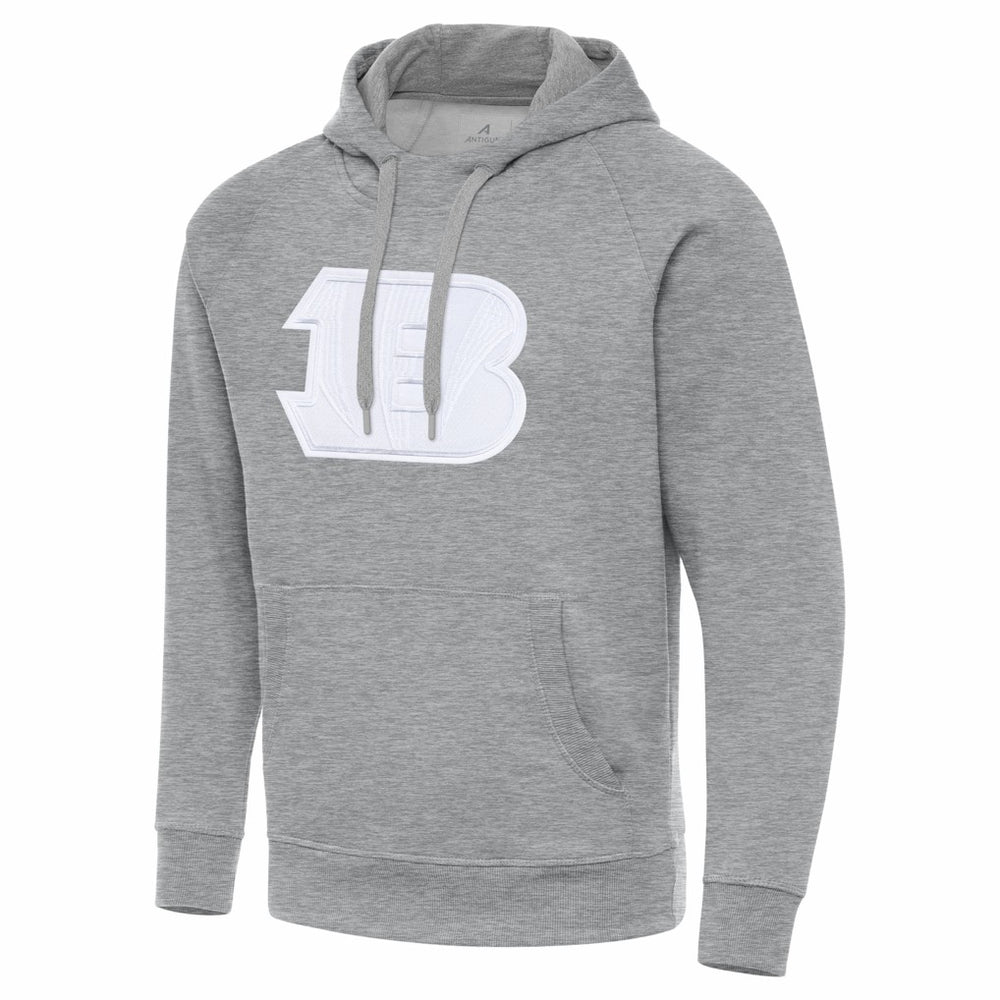 Cincinnati Bengals Antigua Victory Pullover Hoodie Heather Gray
