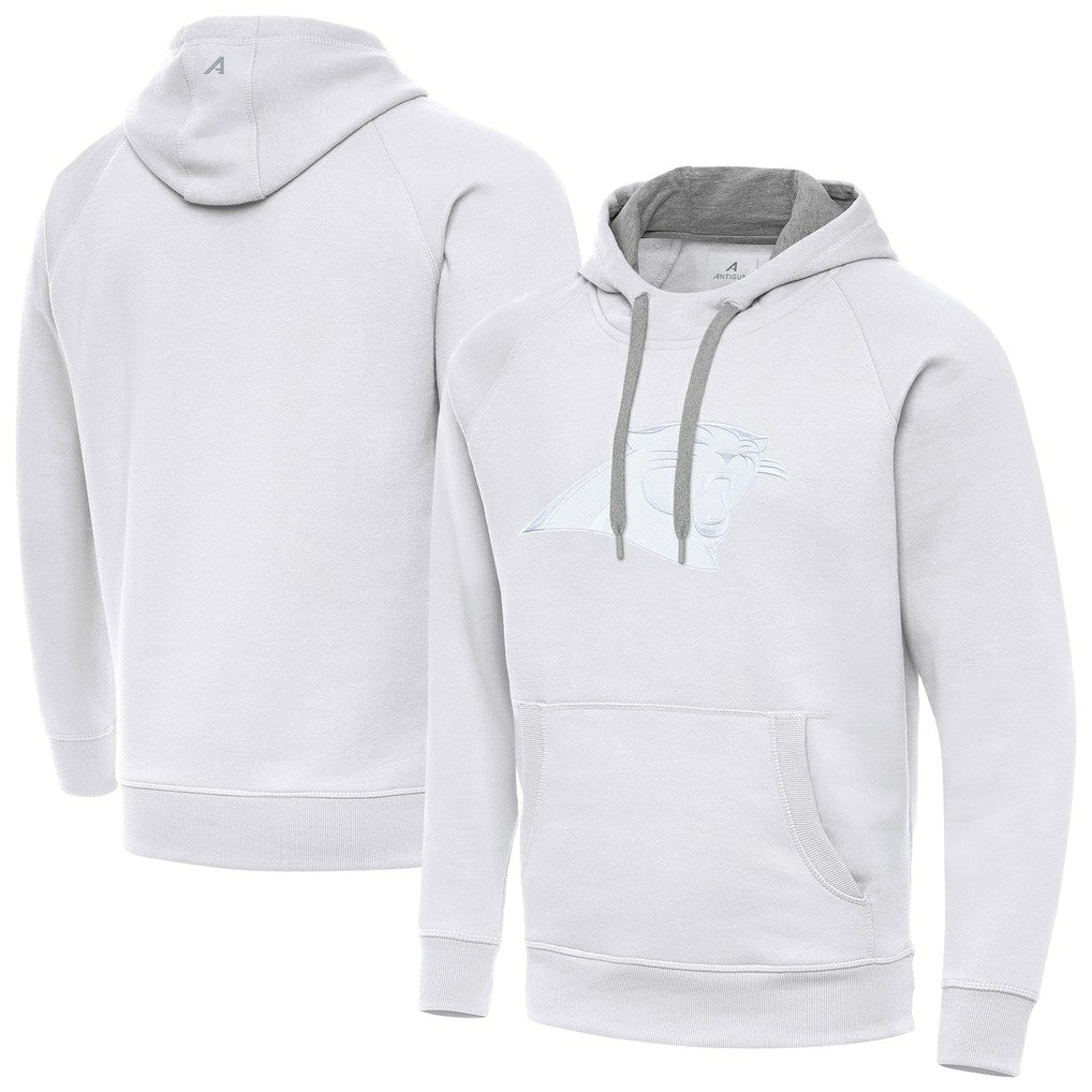 Carolina Panthers Antigua Victory Pullover Hoodie White