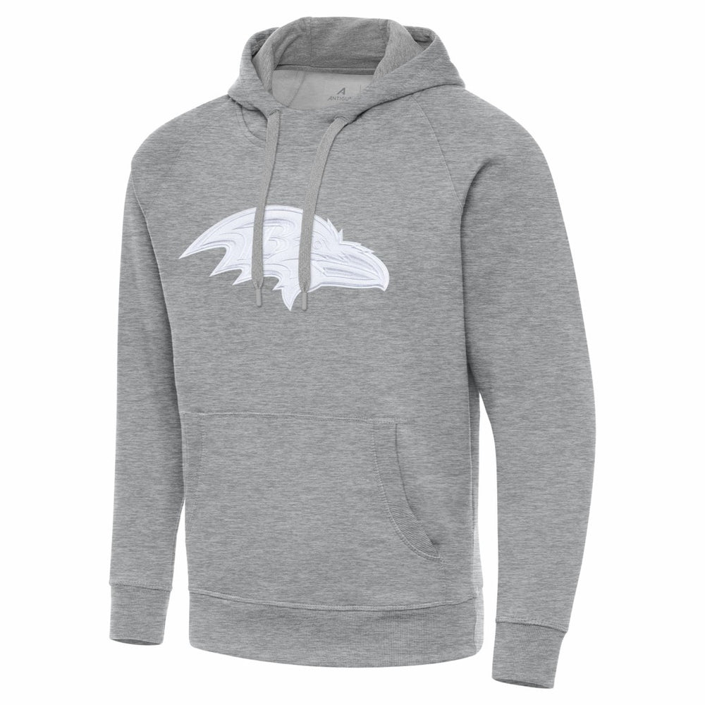 Baltimore Ravens Antigua Victory Pullover Hoodie Heather Gray