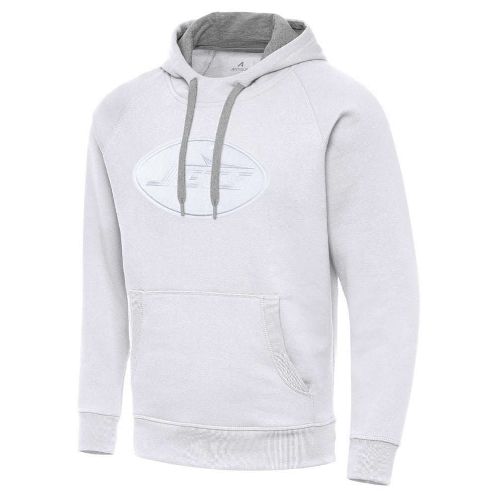 New York Jets Antigua Victory Pullover Hoodie White