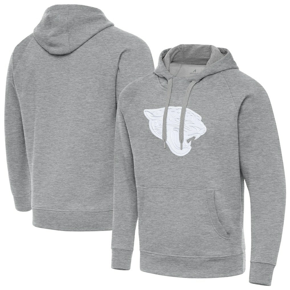 Jacksonville Jaguars Antigua Victory Pullover Hoodie Heather Gray
