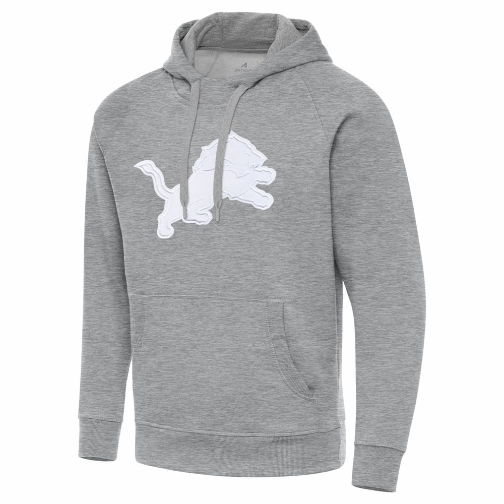 Detroit Lions Antigua Victory Pullover Hoodie Heather Gray