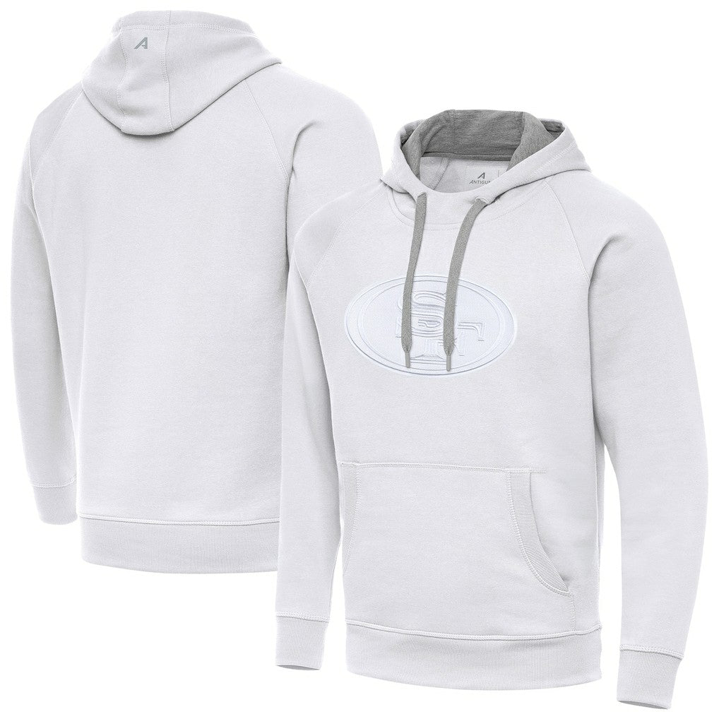 San Francisco 49ers Antigua Victory Pullover Hoodie White