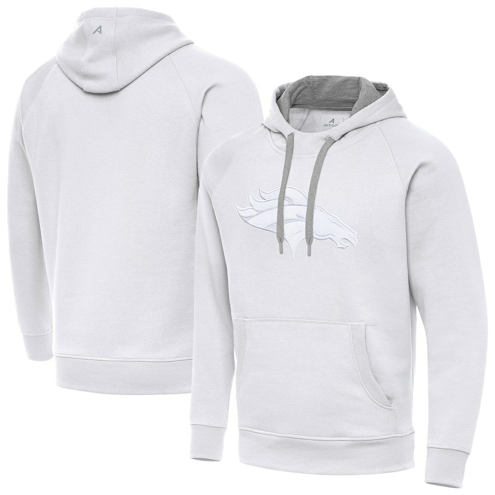 Denver Broncos Antigua Victory Pullover Hoodie White