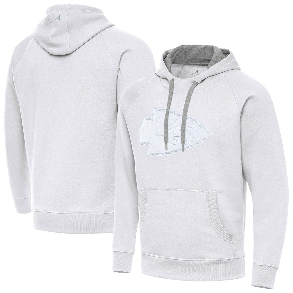 Kansas City Chiefs Antigua Victory Pullover Hoodie White